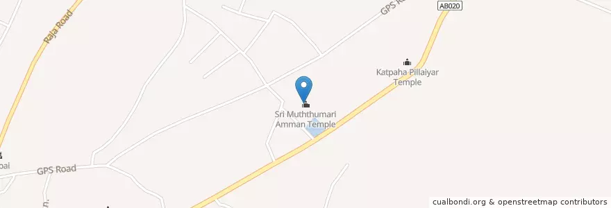 Mapa de ubicacion de Sri Muththumari Amman Temple en Sri Lanka, வட மாகாணம், யாழ்ப்பாணம் மாவட்டம்.