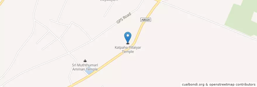 Mapa de ubicacion de Katpaha Pillaiyar Temple en スリランカ, 北部州, ジャフナ県.