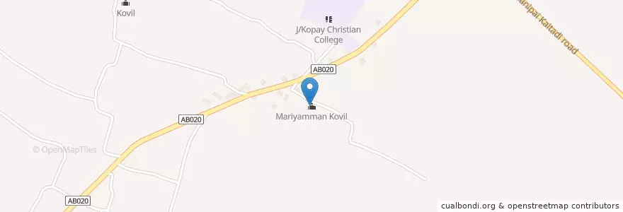 Mapa de ubicacion de Mariyamman Kovil en スリランカ, 北部州, ジャフナ県.