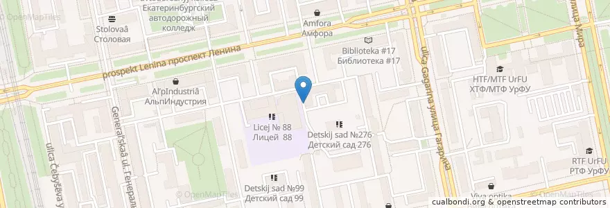 Mapa de ubicacion de НоваМед en Rusia, Уральский Федеральный Округ, Свердловская Область, Городской Округ Екатеринбург.