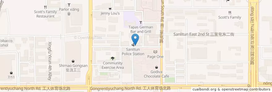 Mapa de ubicacion de Sunny Park en 中国, 北京市, 河北省, 朝阳区.