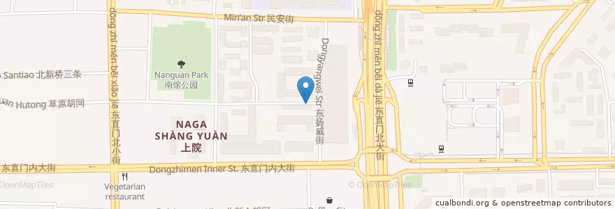 Mapa de ubicacion de 杭州小吃 en China, Peking, Hebei, 东城区.