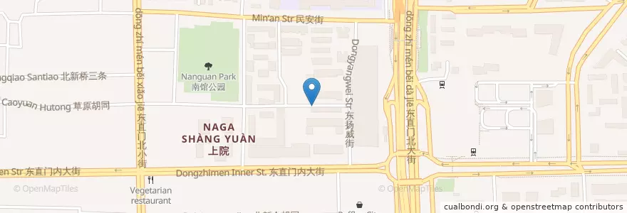 Mapa de ubicacion de 家常菜 en 中国, 北京市, 河北省, 东城区.