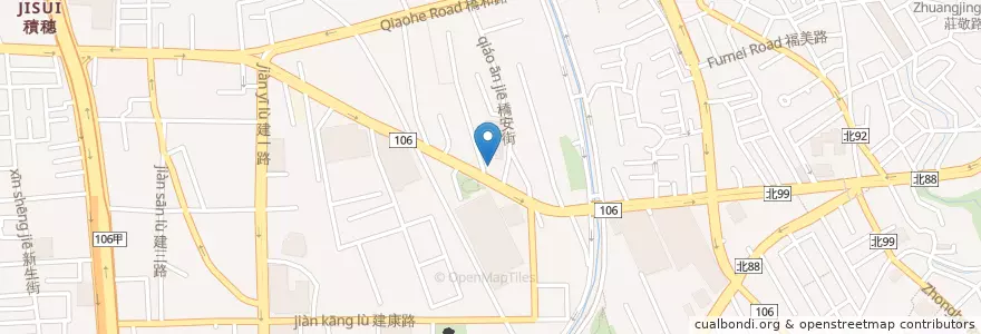 Mapa de ubicacion de 中和中山路郵局 en Taiwán, Nuevo Taipéi, 中和區.