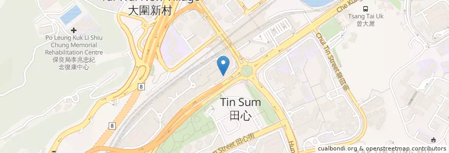 Mapa de ubicacion de 公眾單車泊位 en الصين, غوانغدونغ, هونغ كونغ, الأقاليم الجديدة, 沙田區 Sha Tin District.
