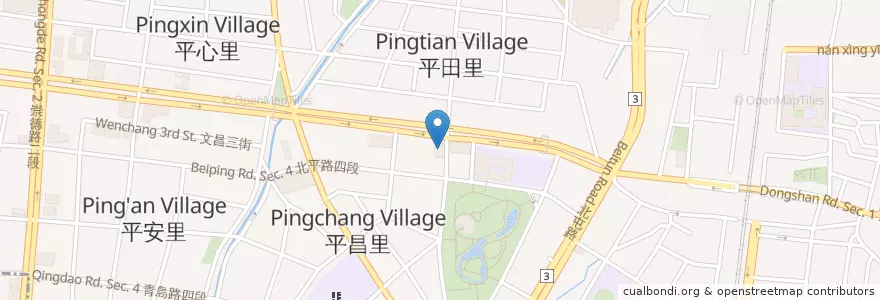 Mapa de ubicacion de 台灣中油 en Taiwán, Taichung, 北屯區.