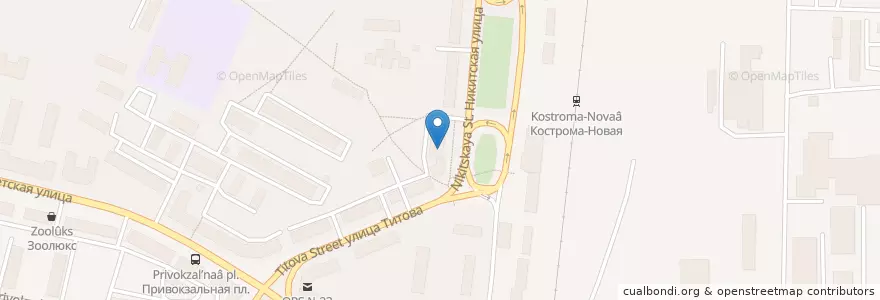 Mapa de ubicacion de На посошок en Russland, Föderationskreis Zentralrussland, Oblast Kostroma, Костромской Район, Городской Округ Кострома.