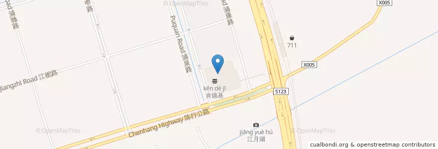 Mapa de ubicacion de 望湘园 en Çin, Şanghay, Minhang.