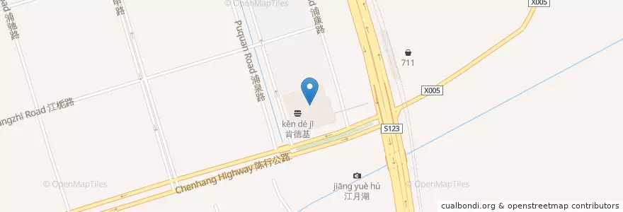 Mapa de ubicacion de 呷哺呷哺 en الصين, شانغهاي, 闵行区.