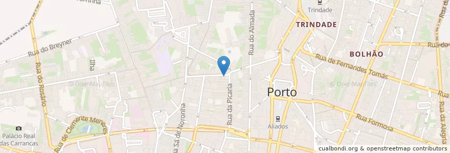 Mapa de ubicacion de Café Candelabro en Portogallo, Nord, Área Metropolitana Do Porto, Porto, Porto, Cedofeita, Santo Ildefonso, Sé, Miragaia, São Nicolau E Vitória.