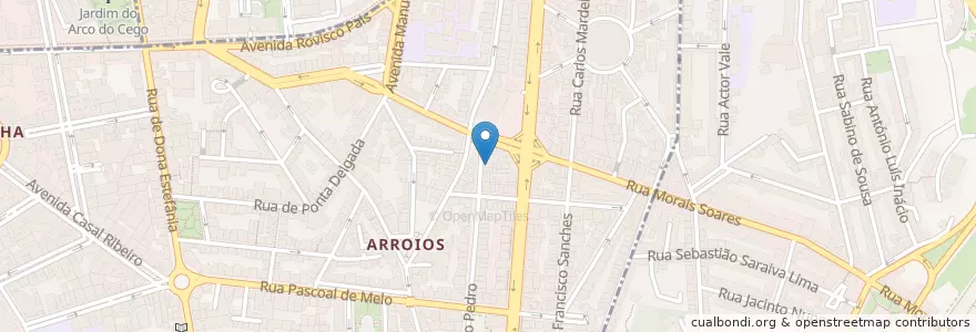 Mapa de ubicacion de Kebab House en 葡萄牙, Área Metropolitana De Lisboa, Lisboa, Grande Lisboa, 里斯本, Arroios.