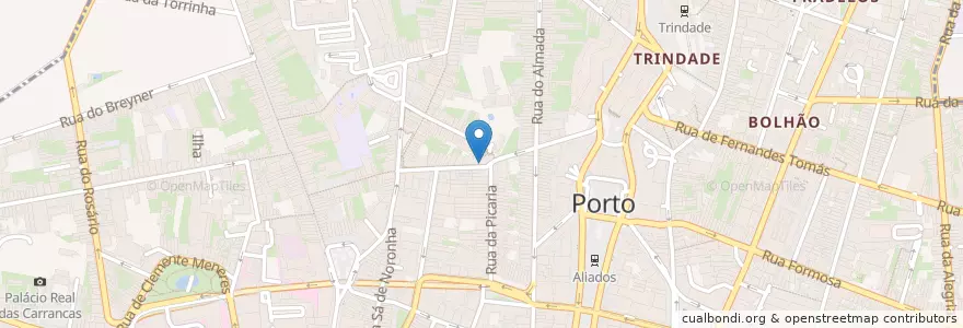 Mapa de ubicacion de Farmácia Aliança en Portugal, Norte, Área Metropolitana Do Porto, Porto, Porto, Cedofeita, Santo Ildefonso, Sé, Miragaia, São Nicolau E Vitória.