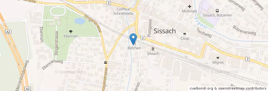 Mapa de ubicacion de Palace en Svizzera, Basilea Campagna, Bezirk Sissach, Sissach.