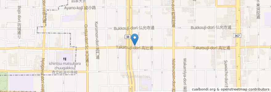 Mapa de ubicacion de やきとり大吉 堀川高辻店 en Japan, 京都府, Kioto, 中京区.