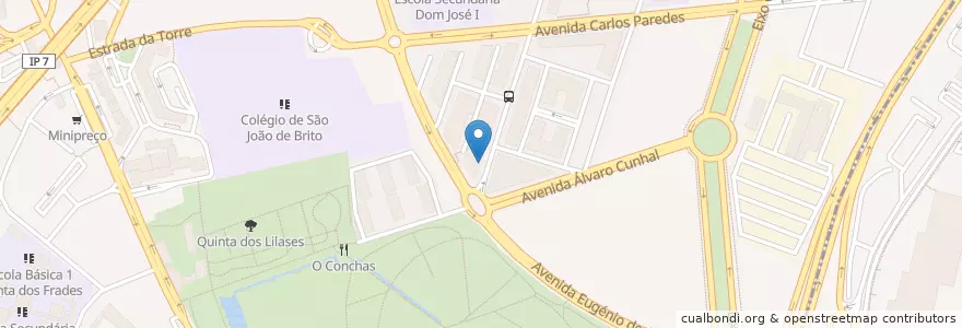 Mapa de ubicacion de Alta Spot en البرتغال, Área Metropolitana De Lisboa, Lisboa, Grande Lisboa, لشبونة, Lumiar.