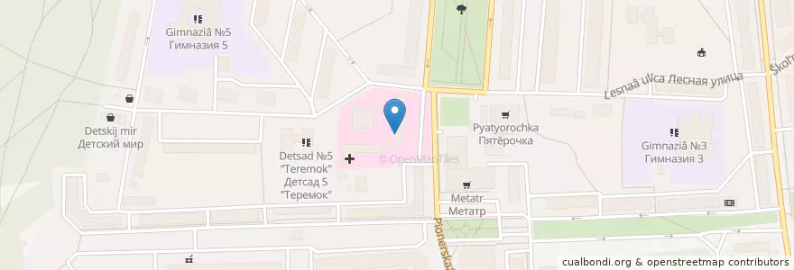 Mapa de ubicacion de Городская поликлиника г. Юбилейного en Russia, Central Federal District, Moscow Oblast, Korolyov.