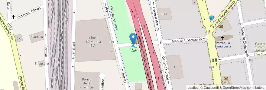 Mapa de ubicacion de 355 - Plaza Ricardo Lleras en Аргентина, Буэнос-Айрес, Comuna 4, Буэнос-Айрес.
