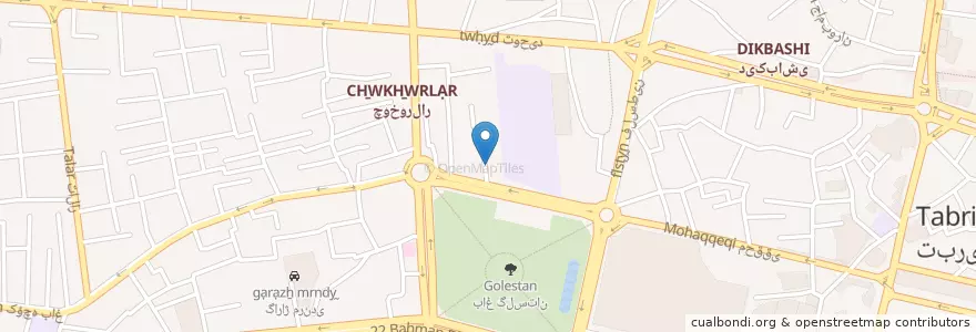 Mapa de ubicacion de ایستگاه شماره ۱۰ en Иран, Восточный Азербайджан, شهرستان تبریز, بخش مرکزی شهرستان تبریز, تبریز.