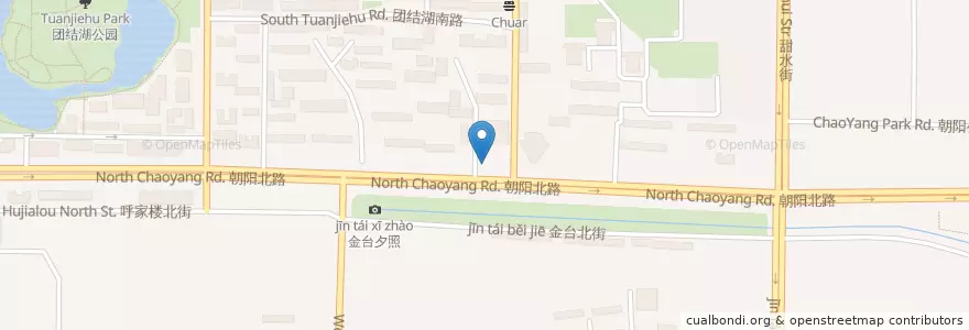 Mapa de ubicacion de Beijing Bike Share en Chine, Pékin, Hebei, 朝阳区 / Chaoyang.