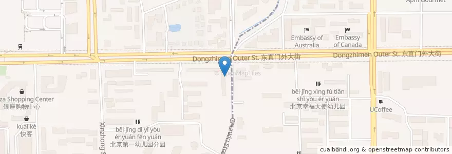 Mapa de ubicacion de Authentic Hawker's Food en 中国, 北京市, 河北省, 朝阳区.