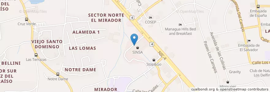 Mapa de ubicacion de BAC / Credomatic en Nicaragua, Departamento De Managua, Managua (Municipio).