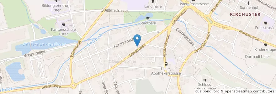 Mapa de ubicacion de Metzgerei Vita en Zwitserland, Zürich, Bezirk Uster, Uster.