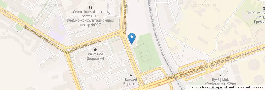 Mapa de ubicacion de Hesburger en Россия, Центральный Федеральный Округ, Москва, Юго-Восточный Административный Округ, Район Лефортово.