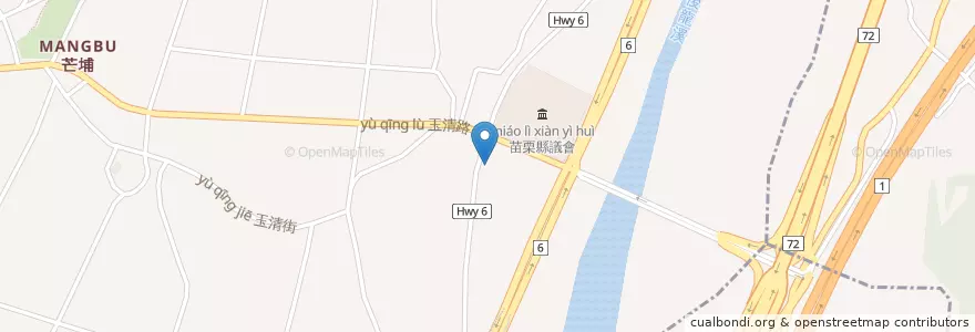 Mapa de ubicacion de 調查局苗栗縣調查站 en Taiwan, 臺灣省, 苗栗縣.
