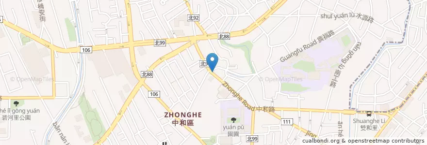 Mapa de ubicacion de 路易莎咖啡 en 타이완, 신베이 시, 중허 구.
