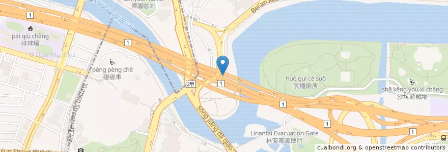 Mapa de ubicacion de 流動廁所 en 臺灣, 新北市, 臺北市.