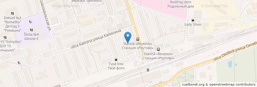 Mapa de ubicacion de Горздрав en 러시아, Центральный Федеральный Округ, Московская Область, Городской Округ Реутов.