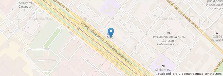 Mapa de ubicacion de Медси en روسيا, Центральный Федеральный Округ, Москва, Северный Административный Округ, Район Аэропорт.