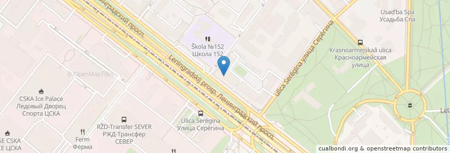 Mapa de ubicacion de Юникредит en Rússia, Distrito Federal Central, Москва, Северный Административный Округ, Район Аэропорт.