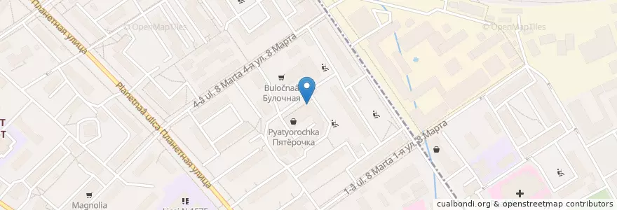 Mapa de ubicacion de Творческий центр "Око" en روسيا, Центральный Федеральный Округ, Москва, Северный Административный Округ, Район Аэропорт.