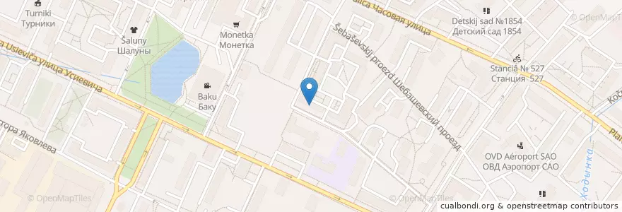 Mapa de ubicacion de Клиника зубного искусства en 러시아, Центральный Федеральный Округ, Москва, Северный Административный Округ, Район Аэропорт.