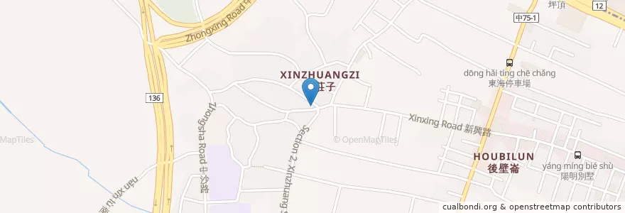 Mapa de ubicacion de 紫竹寺 en تايوان, تاي شانغ, 龍井區.