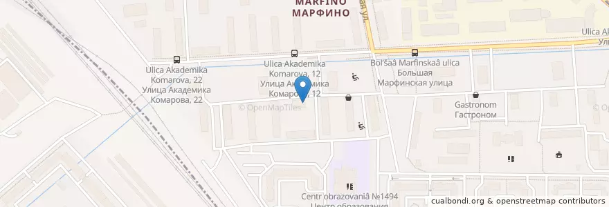 Mapa de ubicacion de Хорошая Аптека en Rusia, Distrito Federal Central, Москва, Северо-Восточный Административный Округ.