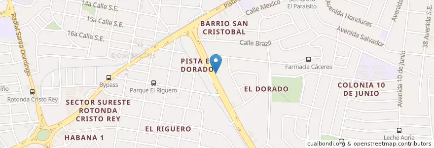 Mapa de ubicacion de Hospital Animal El Dorado en Никарагуа, Departamento De Managua, Managua (Municipio).