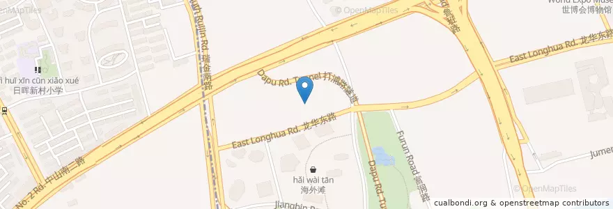 Mapa de ubicacion de Costa en China, Shanghai, Huangpu.