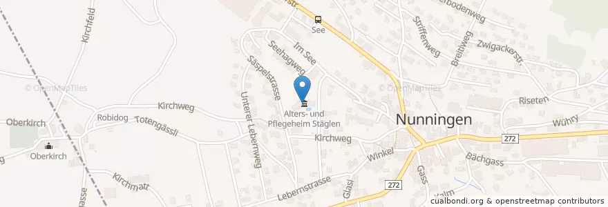 Mapa de ubicacion de Alters- und Pflegeheim Stäglen en Schweiz/Suisse/Svizzera/Svizra, Solothurn, Amtei Dorneck-Thierstein, Bezirk Thierstein, Nunningen.
