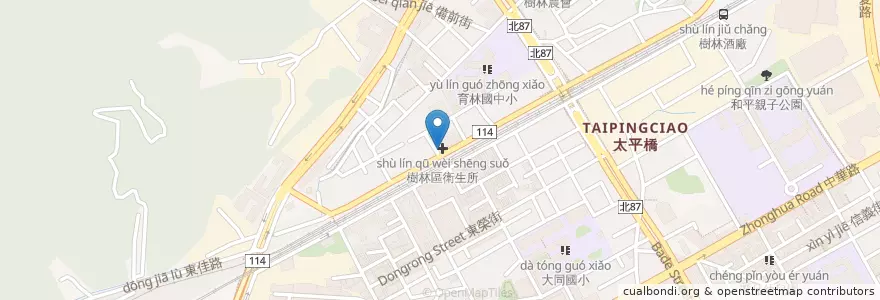 Mapa de ubicacion de 插卡式公共電話 en تايوان, تايبيه الجديدة, 樹林區.