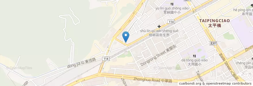 Mapa de ubicacion de 欣美早餐店 en تايوان, تايبيه الجديدة, 樹林區.