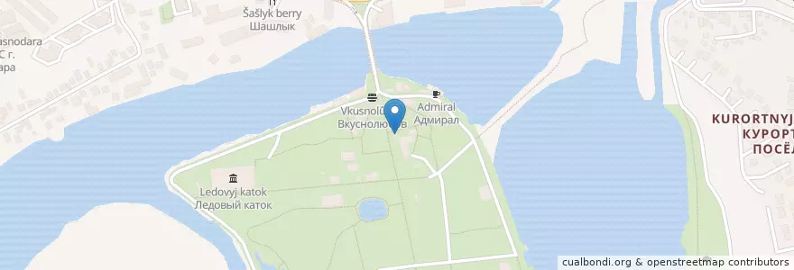 Mapa de ubicacion de Хуторок en 러시아, 남부연방관구, Краснодарский Край, Городской Округ Краснодар.