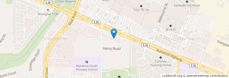Mapa de ubicacion de Mumbai Curry House en Австралия, Виктория, City Of Knox.