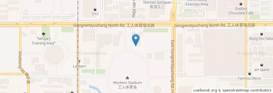 Mapa de ubicacion de Tube Station en China, Pekín, Hebei, 朝阳区 / Chaoyang.