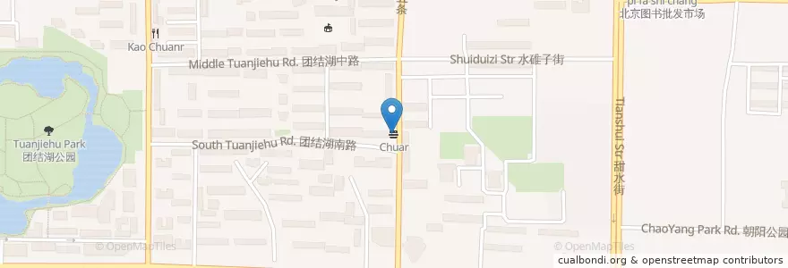 Mapa de ubicacion de Chuar en چین, پکن, هبئی, 朝阳区 / Chaoyang.