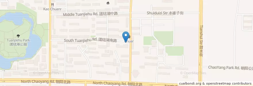 Mapa de ubicacion de Rou Bing en Cina, Pechino, Hebei, 朝阳区 / Chaoyang.