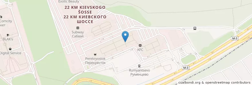 Mapa de ubicacion de Лекрус en Rússia, Distrito Federal Central, Москва, Новомосковский Административный Округ, Поселение Московский.
