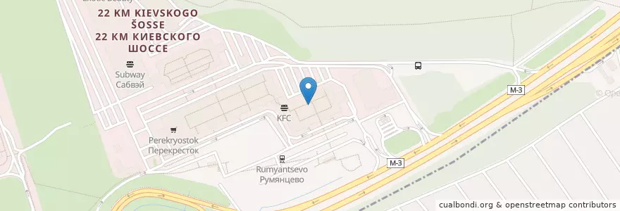 Mapa de ubicacion de Крошка Картошка en Rusland, Centraal Federaal District, Moskou, Новомосковский Административный Округ, Поселение Московский.