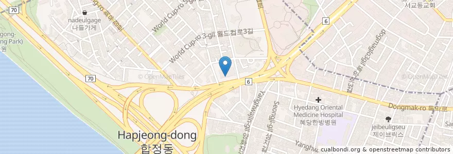 Mapa de ubicacion de LIG Art Hall en 대한민국, 서울, 마포구, 합정동.